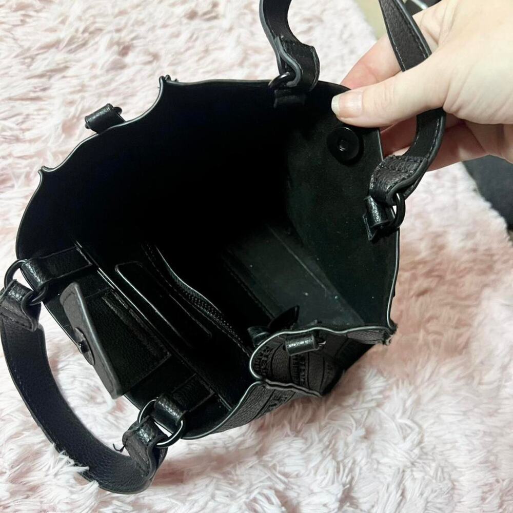 Steve Madden Soft Minimalist Goth Dark Academia Witchy Grunge Edgy Mini Tote Bag - Picture 6 of 6